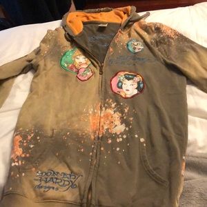 Ed hardy zip up sweatshirt